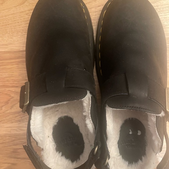Dr. Martens Shoes - Dr. Martens faux fur sling back mules - EUC 
Worn only a couple of times